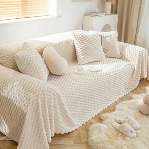 Chair Covers Winter Warm Soft Sofa Towel Blanket Plush Cover Anti-dirty Couch Slipcover Dog Pet Protection