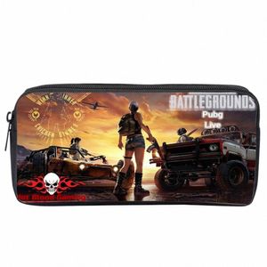 anime Game Pubg Student Pencil Case Boys Girls Carto Pencil Bag Teenager Zipper Handbag Women Girls Makeup Bag 38As#