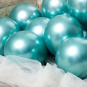 30/50/100pcs 5/10 polegadas metal dourado azul verde balões de látex roxo casamento feliz aniversário de metal cromo helium balão