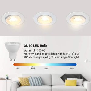 GU10 5W LED-spårlampor 500lm Dimble Inomhushem Byte Byt ut 50W Halogen Lamp Spotlight Bombillas Decor 220-240V