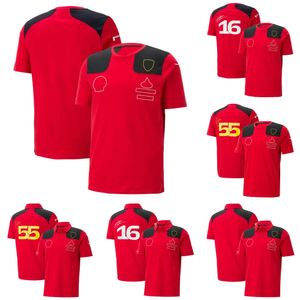 Camiseta masculina e feminina da equipe F1 2023 Polo Four Seasons Fórmula 1 Terno de corrida vermelho personalizado oficial