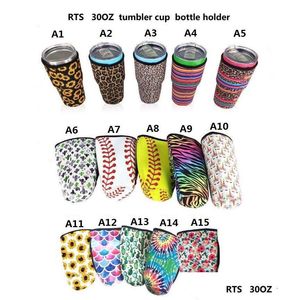 Andere Modeaccessoires 15 Stile wiederverwendbare anpassbare 30-Unzen-Becherhalter Er-Taschen Eiskaffeetassenhülle Neopren-Insated-Ärmel Dhbwa