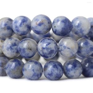 Lösa ädelstenar naturliga sodalit stenpärlor ädelsten diy pärla för smycken gör sträng 15 