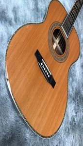 41inch Solid Wood Spruce OM45 Series Rosewood Back Side Acoustic Guitar7319962