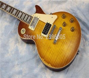 1959 LedZeppelin JimmyPage 7 Heavy Relic Sunburst E-Gitarre, einteiliger Hals, 1 Stück Korpus, Little Pin Tone Pro Bridge, Fat Flam3025098