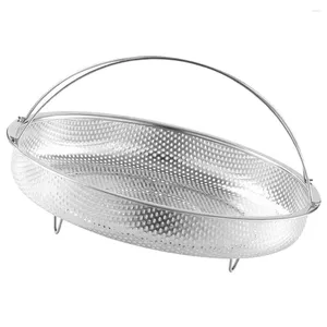 Caldeiras duplas de aço inoxidável, cesta de vapor para pote de legumes, pequeno fornecimento de cozinha, rack de alimentos reutilizável, cabelo