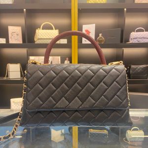 Top Quality Premium Luxury Designer Bag Handle Totes Flap Bag Clássico Caviar Cowhide Quilted Plaid Weave Chain Ombro Messenger Bag Bolsas 240315
