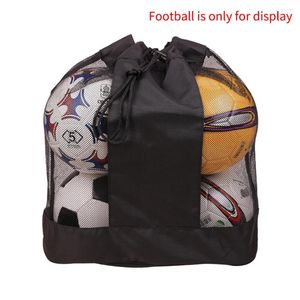 Футбольный мешок на открытом воздухе с шнурком, легко носить с собой из ткани Оксфорд, волейбольный мешок для баскетбола на одно плечо, износостойкий сетчатый мешок для мячей с регулируемым ремешком