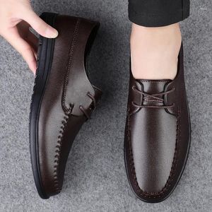 Sapatos casuais ao ar livre andando 2024 masculino all-match lace-up oxfords plataforma homens vestido de casamento