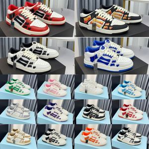 Young People's Choice Designer Skeleton Casual Skel High Low Shoes Lace Up Trainers White Black Blue Green Skelet Bones Runner Sports Men Women Platform Sneakers