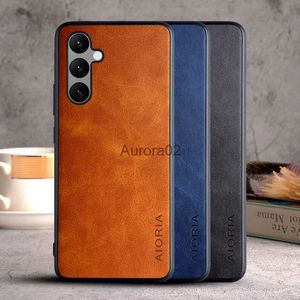 Cell Phone Cases Fall för Samsung Galaxy S23 Fe S22 S21 Ultra Plus Coque Vintage Leather Cover Luxury Funna Samsung S23 Ultra Case CAPA YQ240330
