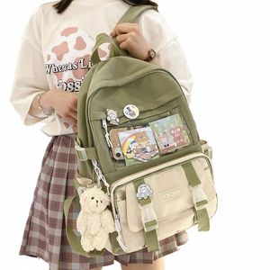 Kawaii Frauen Rucksack Wasserdichte Schultasche Für Teenager Mädchen Student Bookbag Laptop Rucksack Niedliche Weibliche Reise Rucksack Mochila W24b #