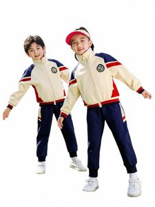 어린이, 봄 및 가을 학교 의류, 유치원 어린이 스포츠 정장을위한 새로운 프랑스 스타일의 스포츠. R8ZK#