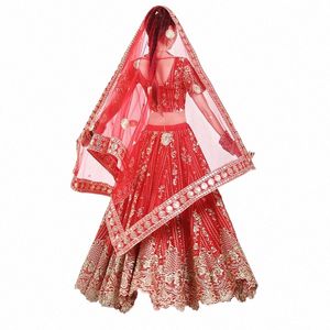 Indischer Saree-Schal für Frauen, erwachsener weiblicher Bauchtanz, Bühnenauftritt, elegante Accories, mehrfarbiger bestickter Schal DQL6631 K5ib #