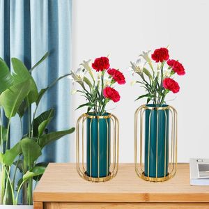 花瓶ガラスの花瓶アレンジメントオーガナイザージャーデスク植物ポット装飾