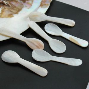 Spoons 1Pc Natural Shell Ice Cream Coffee Spoon Stirring Teaspoon Crafts Dessert Tableware Kitchen Accessories