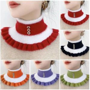 Blankets Turtleneck Dickey Collar Detachable False Breathable Ruffled Mock For Girls Women Friends Family Blanket