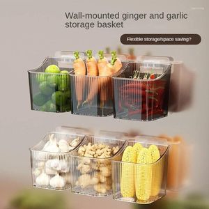 Kitchen Storage Ginger And Garlic Basket Functional Neat Orderly Durable Materials Easy Installation Multi-functional Design Durab