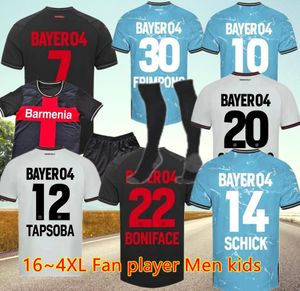 23 24 Bayer 04 Leverkusen Soccer Jerseys 2023 2024 Diaby Home Away Third Demirbay Wirtz Bakker Bailey Home Ch Aranguiz Paulo Schick Kits Kits