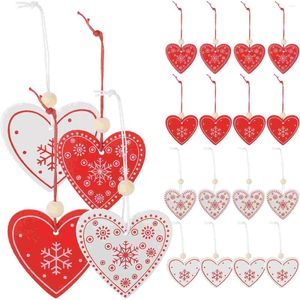 Dekorativa figurer 20 datorer Valentins dag Trächips Diy Centerpiece Cutout Tag Decor Crafts Wood Valentines Natural Tree Ornament