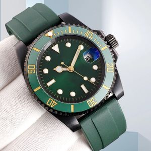 Modeklocka Mens Automatisk rörelse Mekanisk klocka 904L Stål Vattentät gul guld REZEL Black Dial Designer Watches Sapphire Luminous Watchs AAA