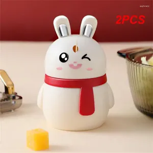 Storage Bottles 2PCS Toothpick Holder Cute Compressional Multi Color Mix And High-capacity Stable Base Kitchen Accessories Jar