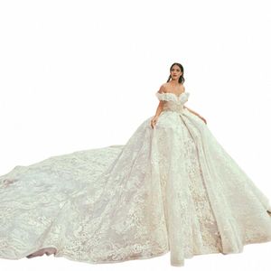 lelaacra Off spalla Wedding Dres per le donne 2024 Sweetheart Appliques Royal Train Princ Abiti da sposa JK29 Vestido de Noiva j16k #