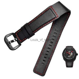 Bänder Neues Trend-Lederarmband für Dietrich Strap schwarz 24 mm Armband Stomata Rindsleder Handgelenke H240330