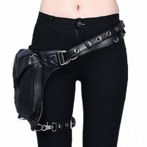 Cintura sacos de ombro mochila de couro mulheres saco vapor punk saco coldre bolsa coxa perna pacote bolso fanny pack s5lu #