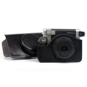 För Fujifilm Instax bred 300 Instant Camera -fodral, Kvalitet PU -läderbärande väska, 5 färger - rosa, brun och svart kamerapåse