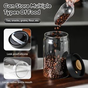 Storage Bottles Coffee Beans Vacuum Sealed Tank Glass Food Jars Household Moisture-proof Air Extraction Tea Jar