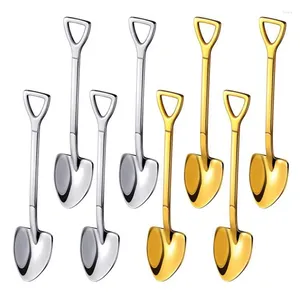 Coffee Scoops JFBL 8 Pcs Shovel Spoon Stainless Steel Dessert Mini Shape Ice Cream Stirring Teaspoo