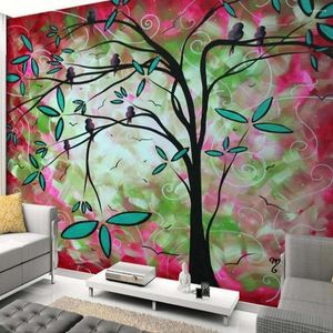 Wallpapers 3D Po para sala de estar TV Backside Wallcovering Wall Papers Roll Home Decor Abstrato Flor Murais