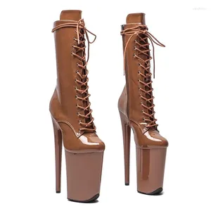 Dance Shoes Auman Ale 23CM/9inches PU Upper Sexy Exotic High Heel Platform Party Women Boots Pole 082