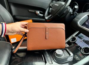 10A Top quality handbag luxury wallets super fashion men clutch wallets business tote cowskin purse mens high-end brown wallet with dust bag and box