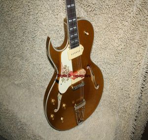 НОВАЯ гитара для левшей 175 Электрогитара с полым корпусом Goldtop OEM Guitar7336134