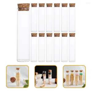 Vaser 24 st små glasflaskor provflaskor vätskor lagring med kork (50 ml)