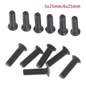 6pcs/set sabitleme vidası m5/m6 25mm sol el diş