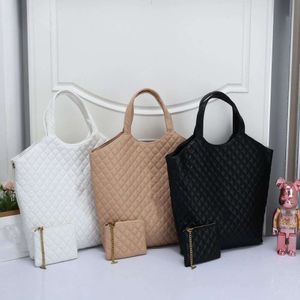 Moda bolsa feminina bolsa de couro de alta qualidade grande capacidade saco de compras com uma mini carteira conjunto de duas peças mãe um ombro sacola