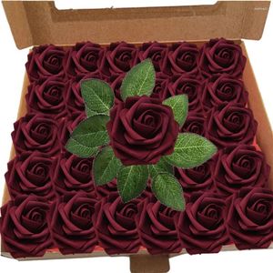 Decorative Flowers 25 Pcs Artificial Rose Foam Fake Faux Roses For DIY Wedding Bouquets Party Home Decor Garden Decorations