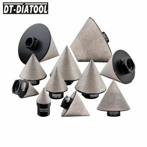 DT-dieTool 1pc Diamond chanfer bits Bit de moagem para ladrilhos de porcelana de porcelana de telha de telha de coroa de telha de coroa de caneca M14 M10