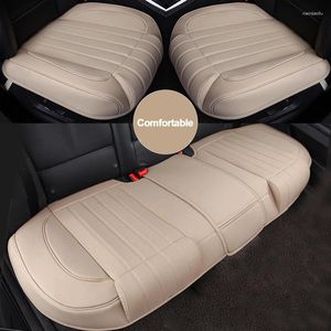 Car Seat Covers Cover 3 Colors Pu Leather Breathable Cushion Mat Carpet Pad Protector Fit Most Vehicles Auto Accessories Interior