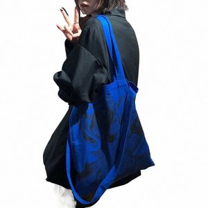 Leftside estilo japonês grande lona macia sacos de ombro para as mulheres 2024 primavera shopper loja sacola bolsas femininas l0zZ #