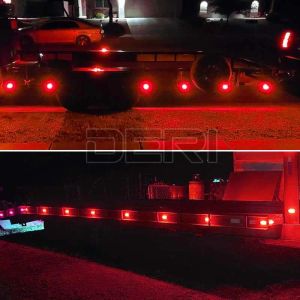 10pcs 12V 24V 3 LED yan işaret ışıkları uyarı kuyruğu ışığı otomobil harici ışıkları römork kamyonu için kamyon sarı mavi beyaz kırmızı
