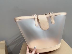 2024 Designer New Women's Jelly Mesh Tote Bag Fashion Shopping Bag Graffiti Popular One Shoulder Crossbody Portable Coin Purse