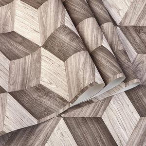 Wallpapers Vintage Rustic 3D Wood Home Decor Industrialized Grid Wall Paper Roll For Shop Walls Papel Murals Vinilos Pared