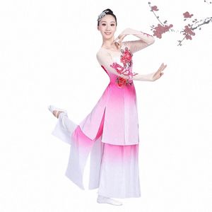 Kvinnors Hanfu Yangko Dance Chinese Style Jasmine Dance Performance Adult Female Fan Dance Classical W6nz#