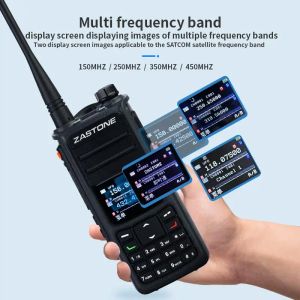 Zastone UV008 DMR Digita Walkie Talkie 10W Radio de duas maneiras UHF VHF Dual Band 136-174MHz 350-480MHz Dual Time Slot Walkie-Talkie