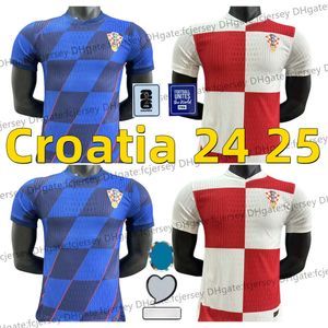 2024 2025 Croacia Modric Euro Soccer Soccer Seleção Nacional Mandzukic Perisic Kalinic 24 25 Camisa de futebol Kovacic Rakitic Kramaric Men Uniforms Croatia Player Croatia Player