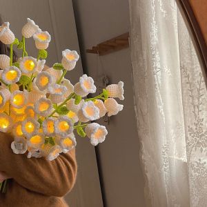 D5 DIY LILY LED -Nachtlichter des Valley Girland Feenschnur Licht Geschenk Handgemachte Blumenlampe Hauszimmer Hochzeitsgeburtstagdekoration